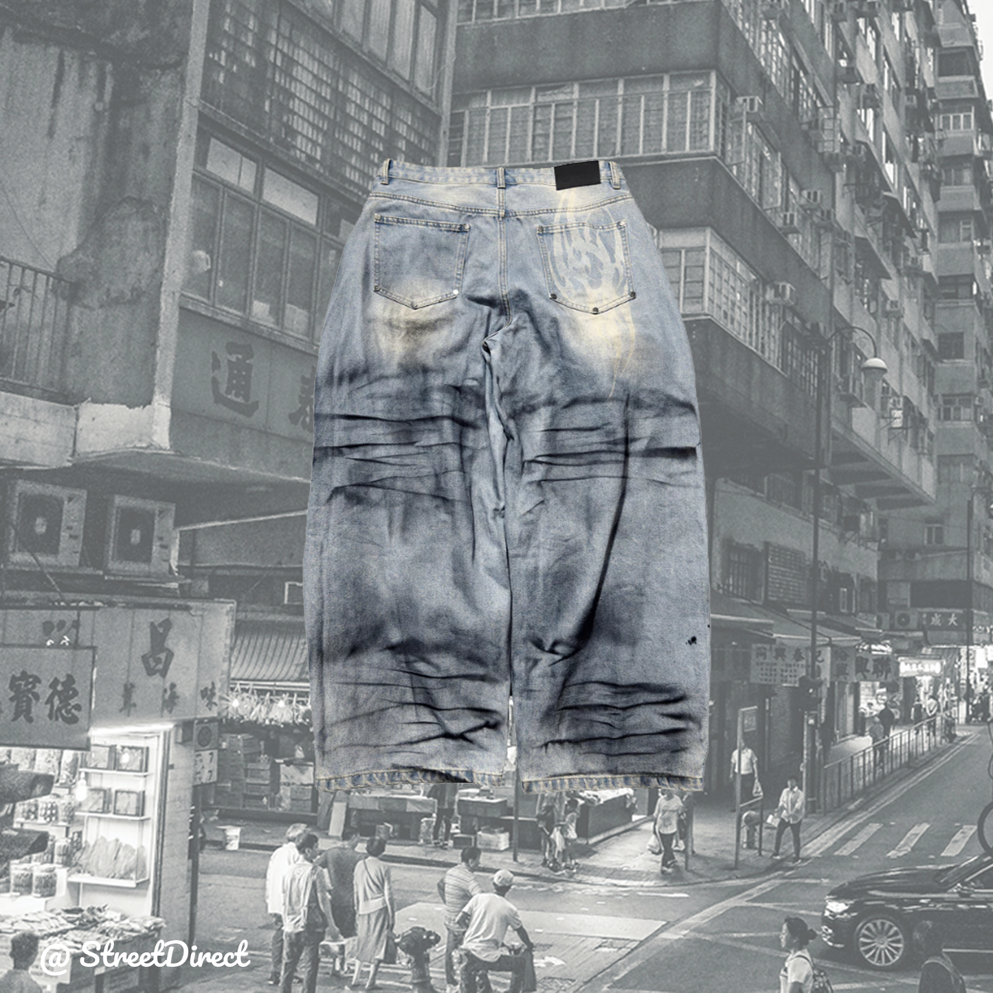 DIRTY light Blue Baggy Jeans