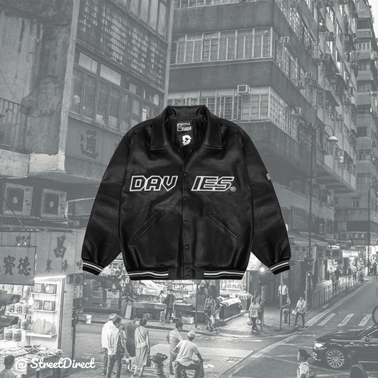 DAVIES Leather Varsity Jacket