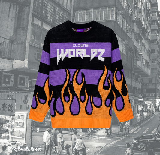 Clownz Worldz Star Knit Sweater